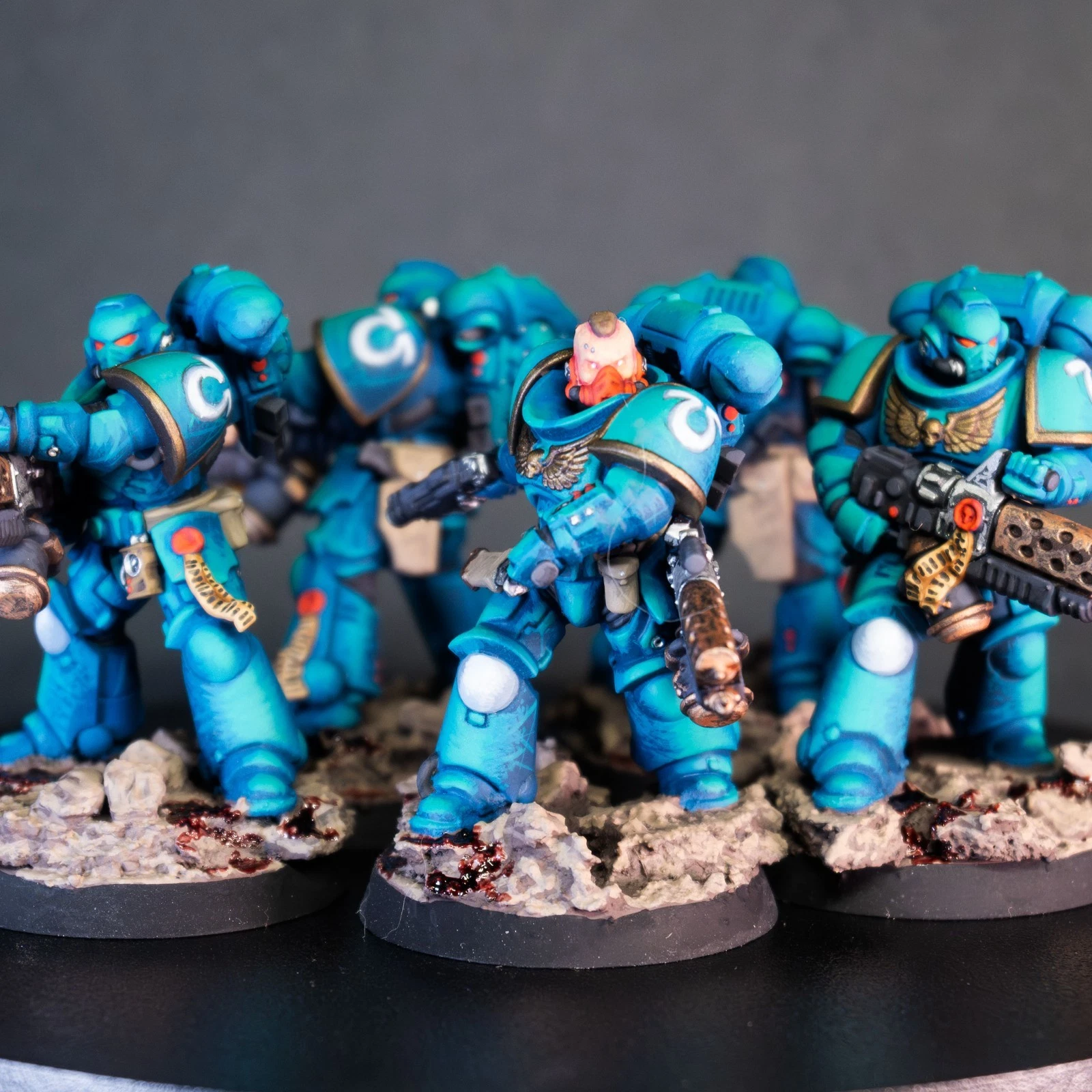 Warhammer 40k: Pro Painted Infernus Marines x5